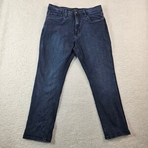 Urban Star Mens Premium Apparel Relaxed Straight Leg Jeans Dark Wash 34x30